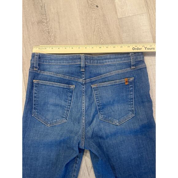 Joe's Jeans Womens Size 32 Blue Denim Straight Leg Flat Front Destructed Hem - Picture 8 of 10